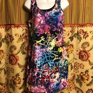Fun Graffiti Dress with T-back
